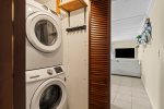 Simplify your laundry routine with our convenient washer and dryer setup.